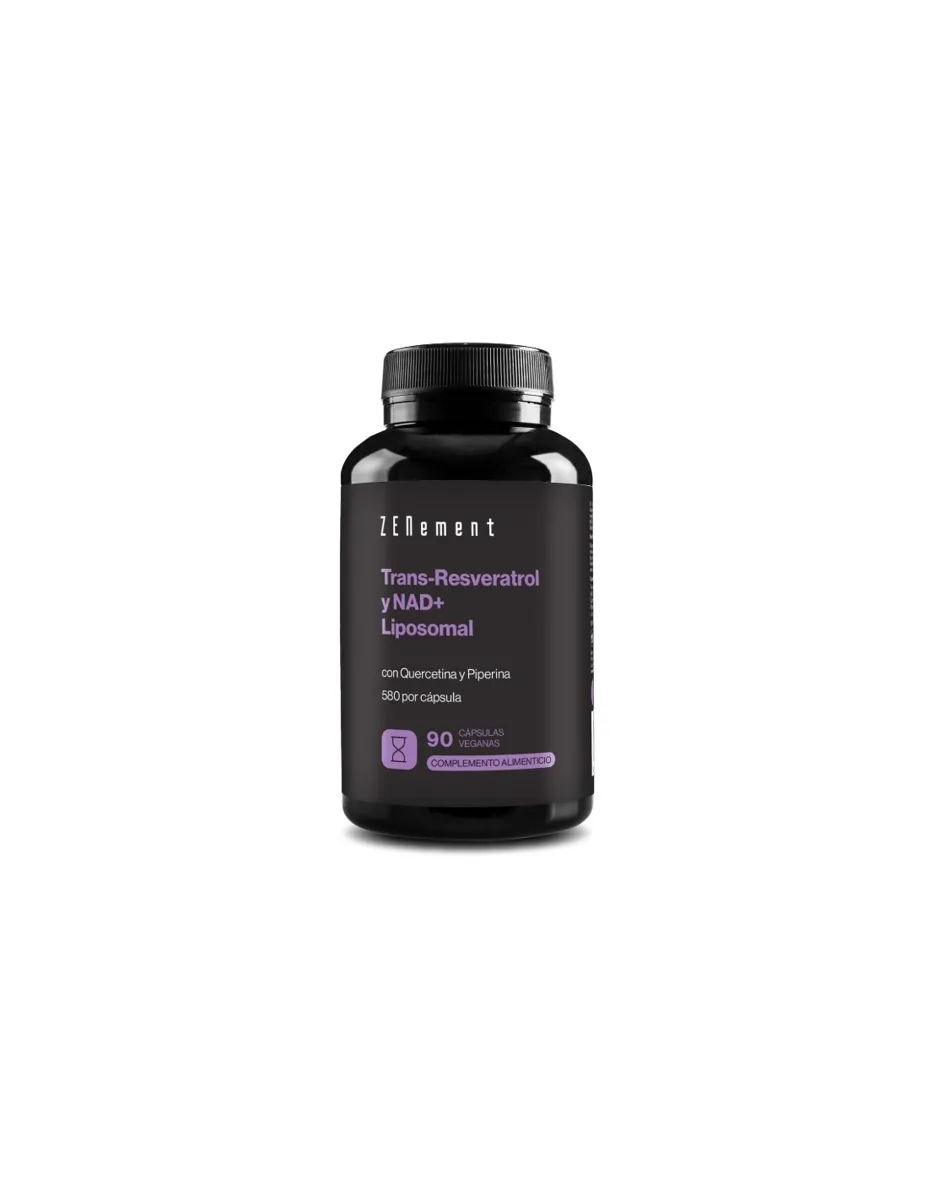 Trans-Resveratrol + NAD Liposomado, (con Quercetina) 580mg, 90 cápsulas veganas