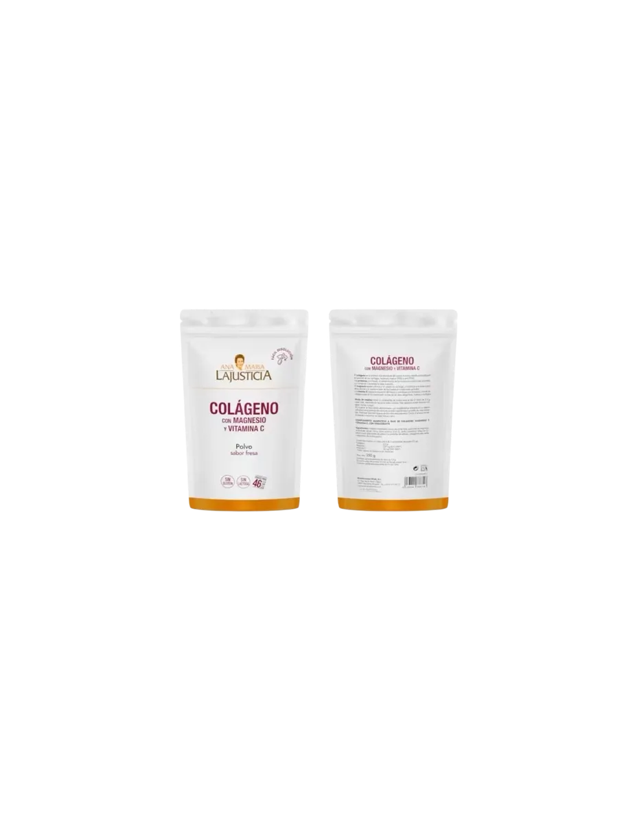 Colágeno Hidrolizado con magnesio y vitamina C, sabor fresa, 350 gramos