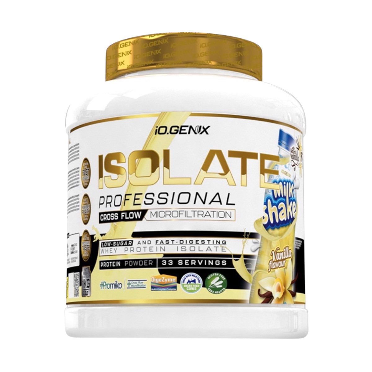 Proteína Isolate, sabor vainilla milk shake, 1Kg