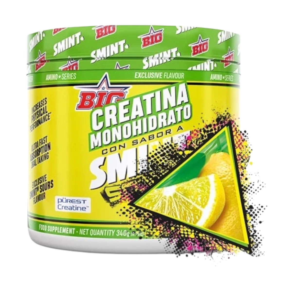 Creatina, "Purest", sabor Smint limón, 210 gramos
