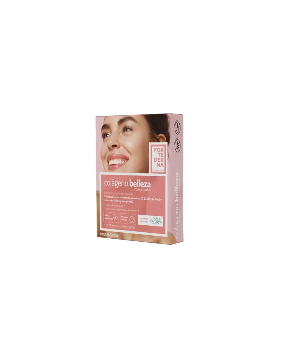 Colágeno Marino, con Ácido Hilaurónico, VItaminas C, B2, B3 y Biotina. Con Cobre y Manganeso, 30 comprimidos