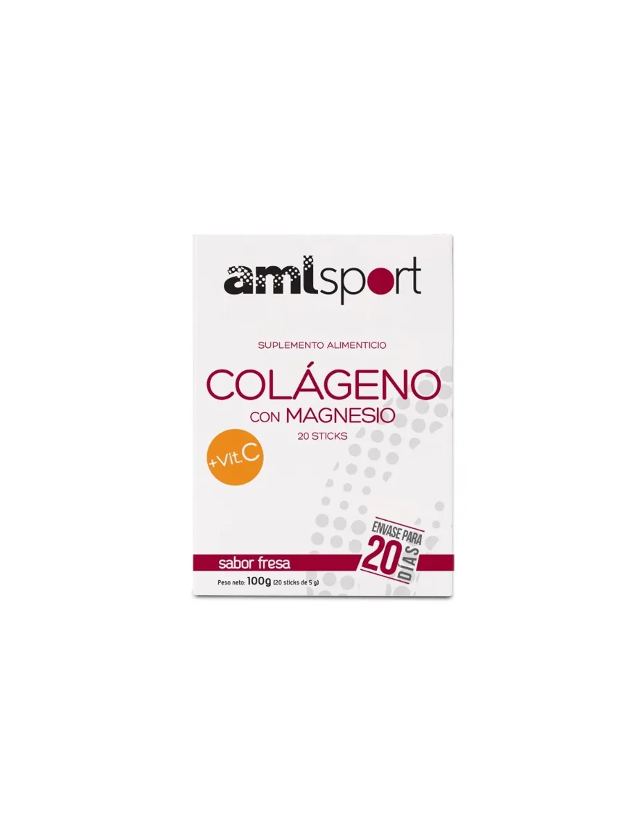 Colágeno con magnesio+Vit C, 20 sticks,fresa