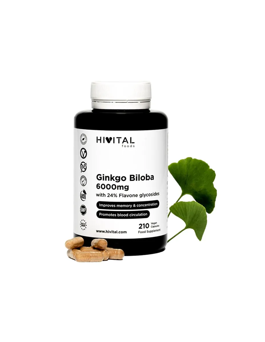 Ginkgo Biloba, 6000mg, 210 cápsulas