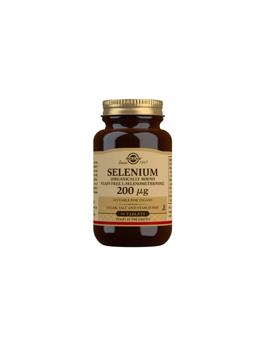 Selenio, (sin levadura) 200 microgramos, 100 Tabletas