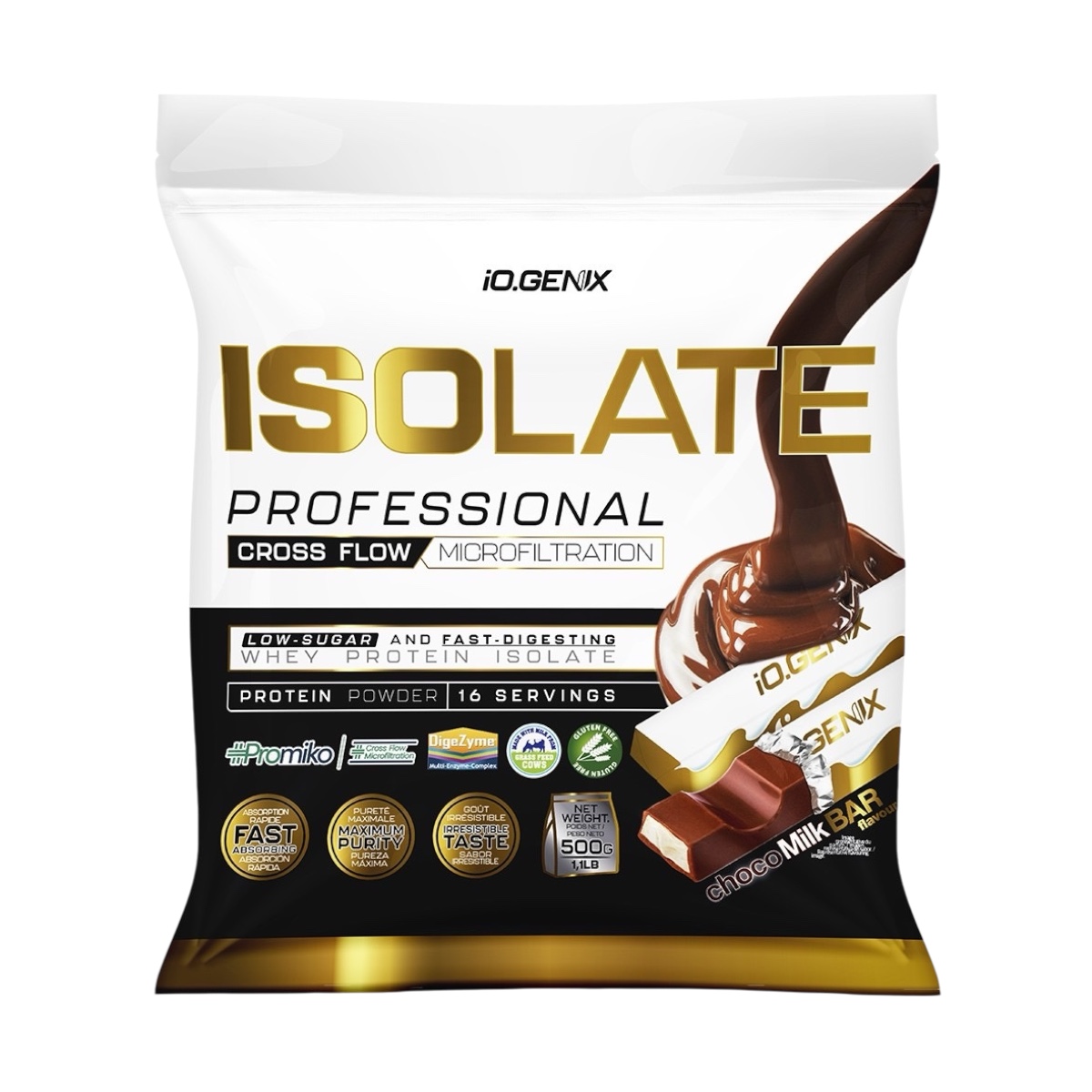 Proteína Isolatada, sabor choco milk bar, 500 gramos