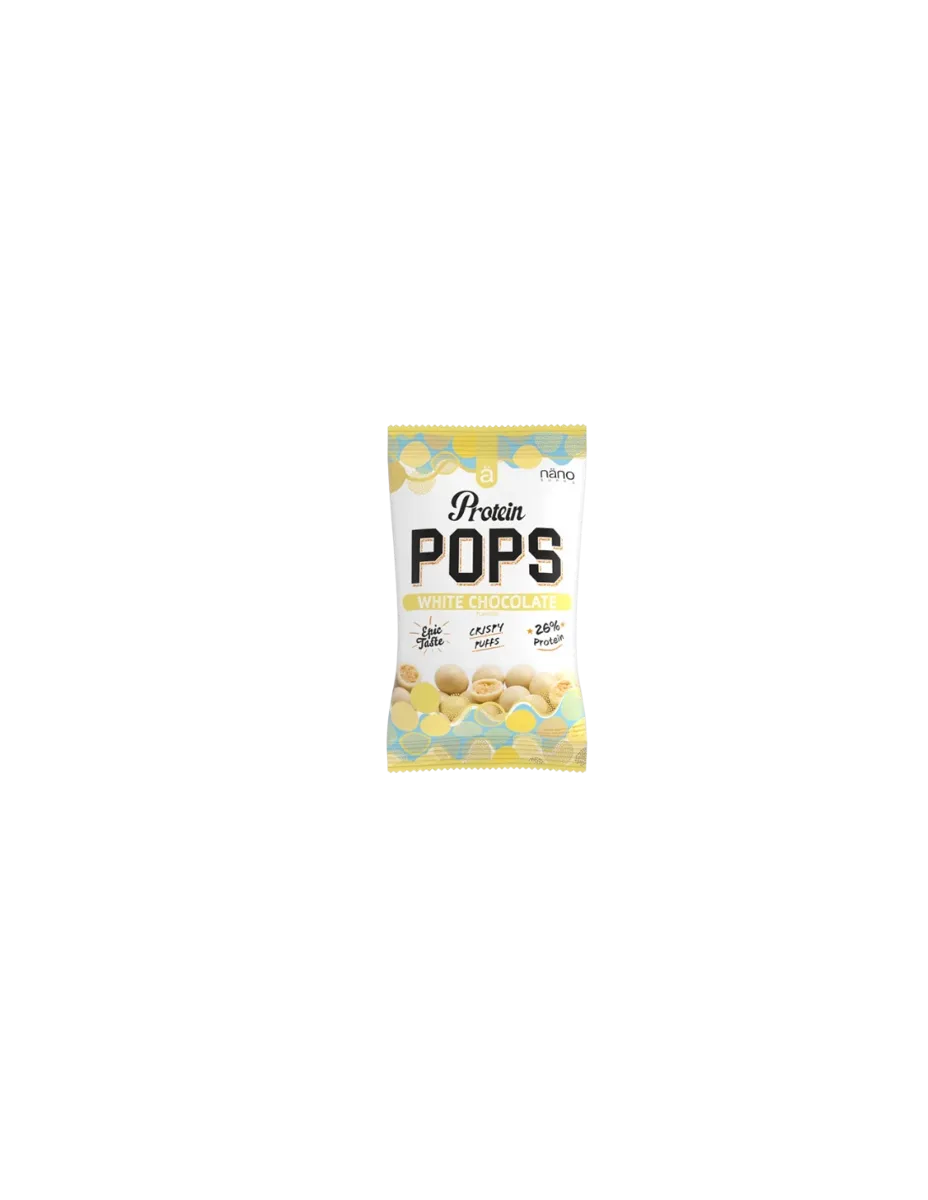 Pops crujientes Proteicos, sabor Chocolate Blanco, 38 gramos