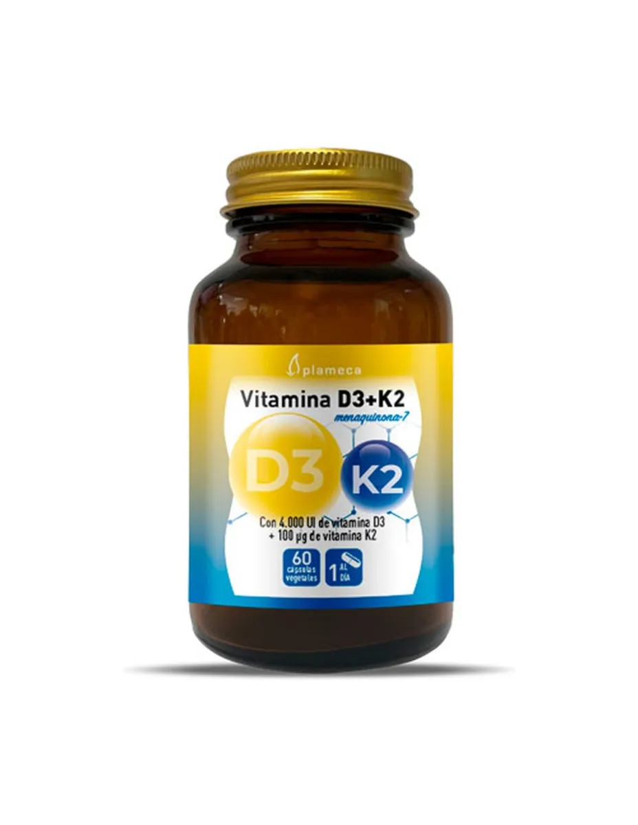 Vitamina D3 4000UI y K2 100ug, 60 cápsulas