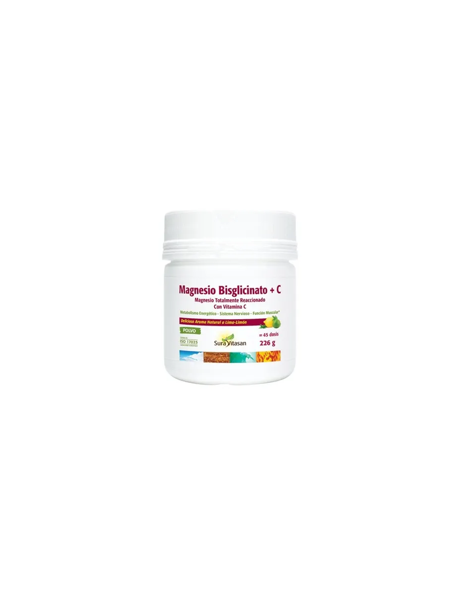 Bisglicinato de magnesio + vitamina C, 226 gramos