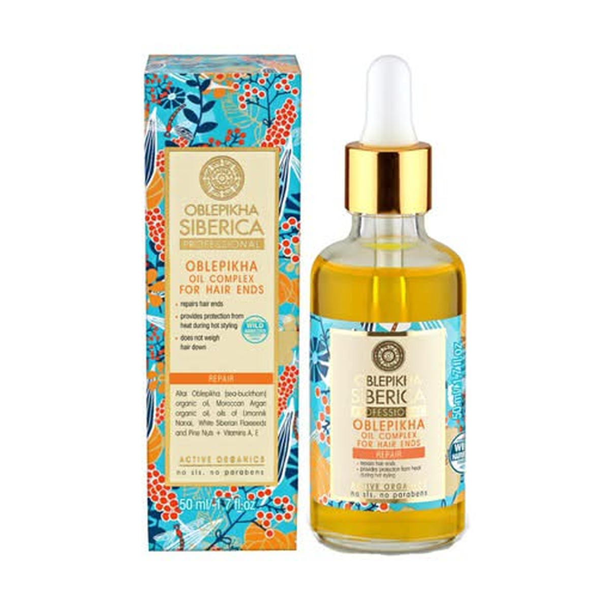 Aceite Oblepikha, Reparador de Puntas, 50ml
