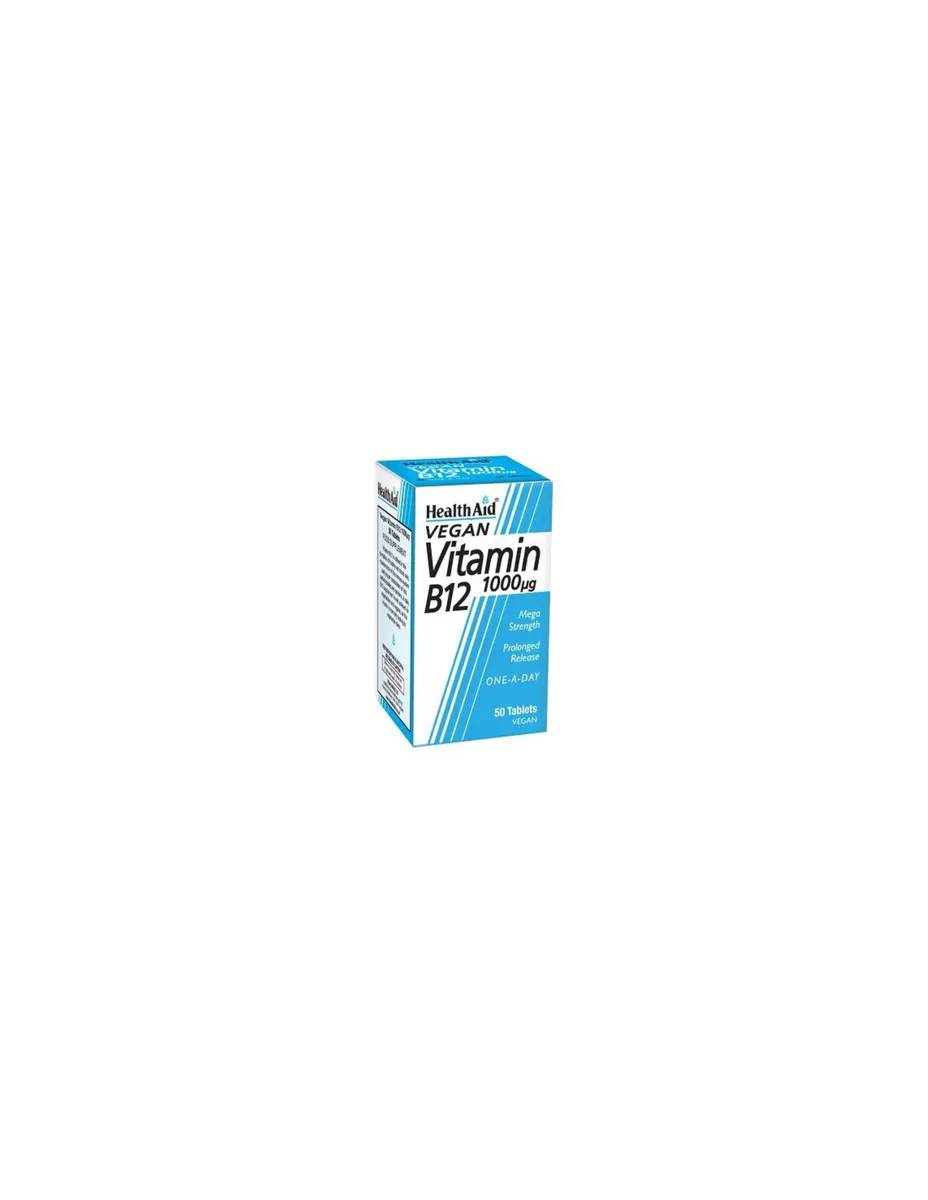 Vitamina B12, 1000 mcg, Vegana, 50 Tabletas