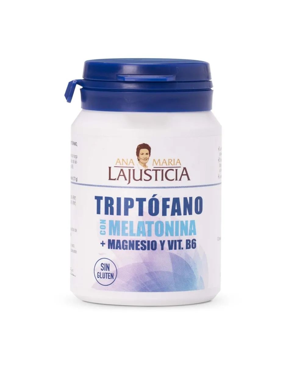 Triptófano con melatonina, magnesio y vitamina B6, 60 comprimidos