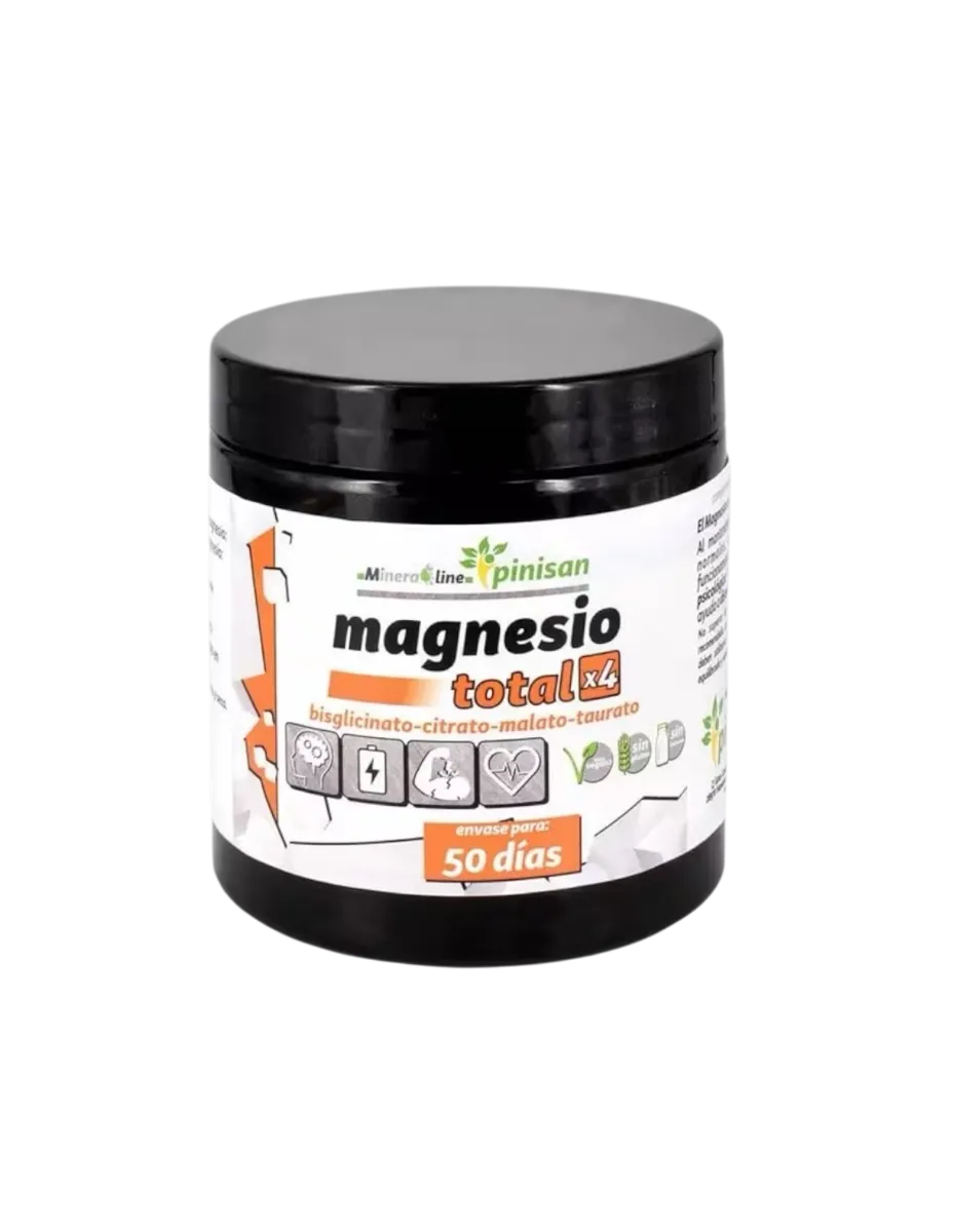 Magnesio, Total (Bisglicinato, Citrato, Malato y Taurato), 150 gramos (50 días)