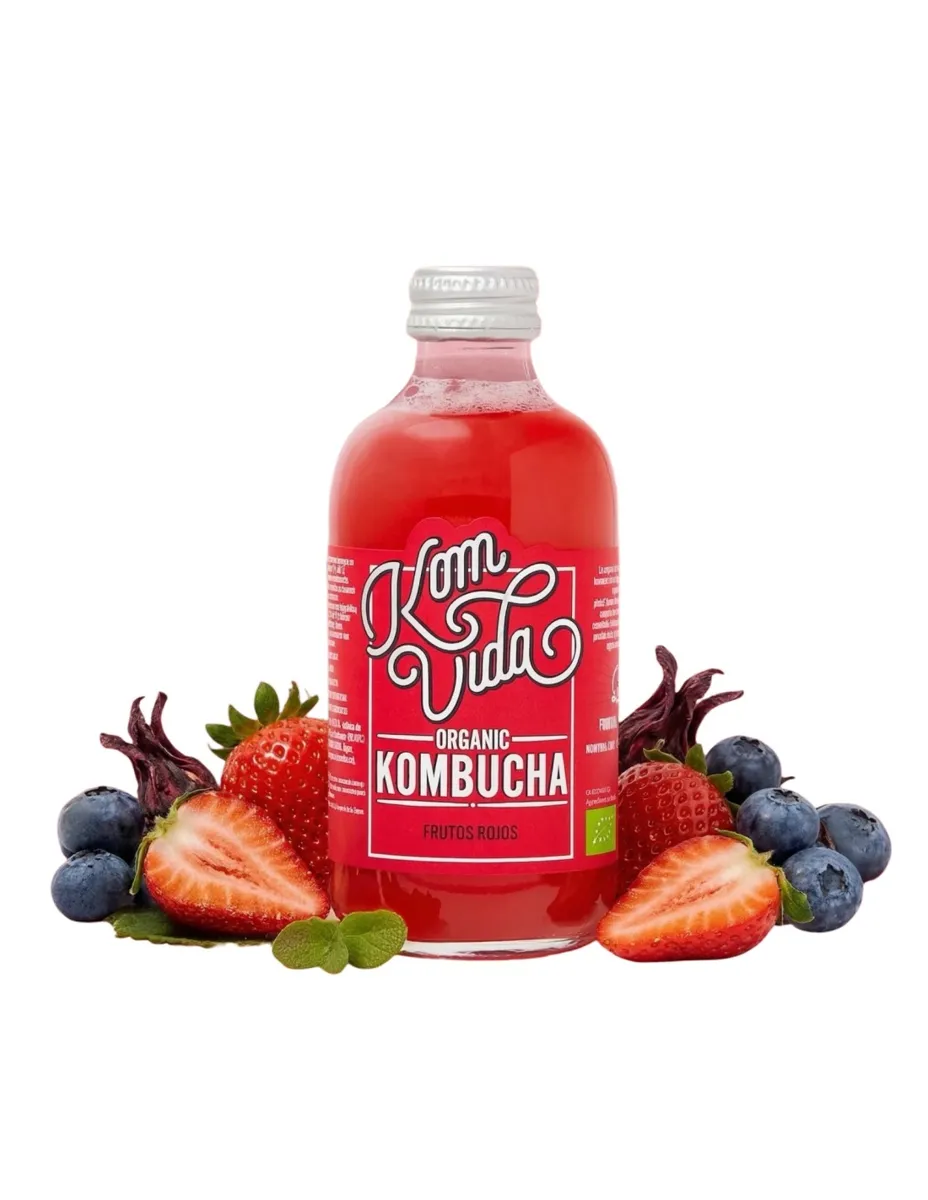 Kombucha, sabor Frutos rojos, 250ml