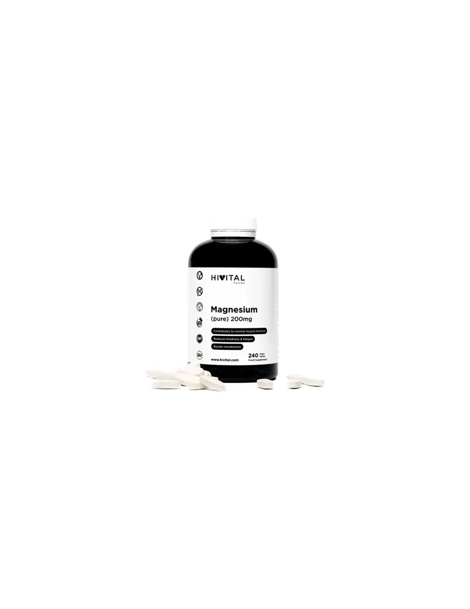 Magnesio puro (Citrato), 200mg, 240 tabletas