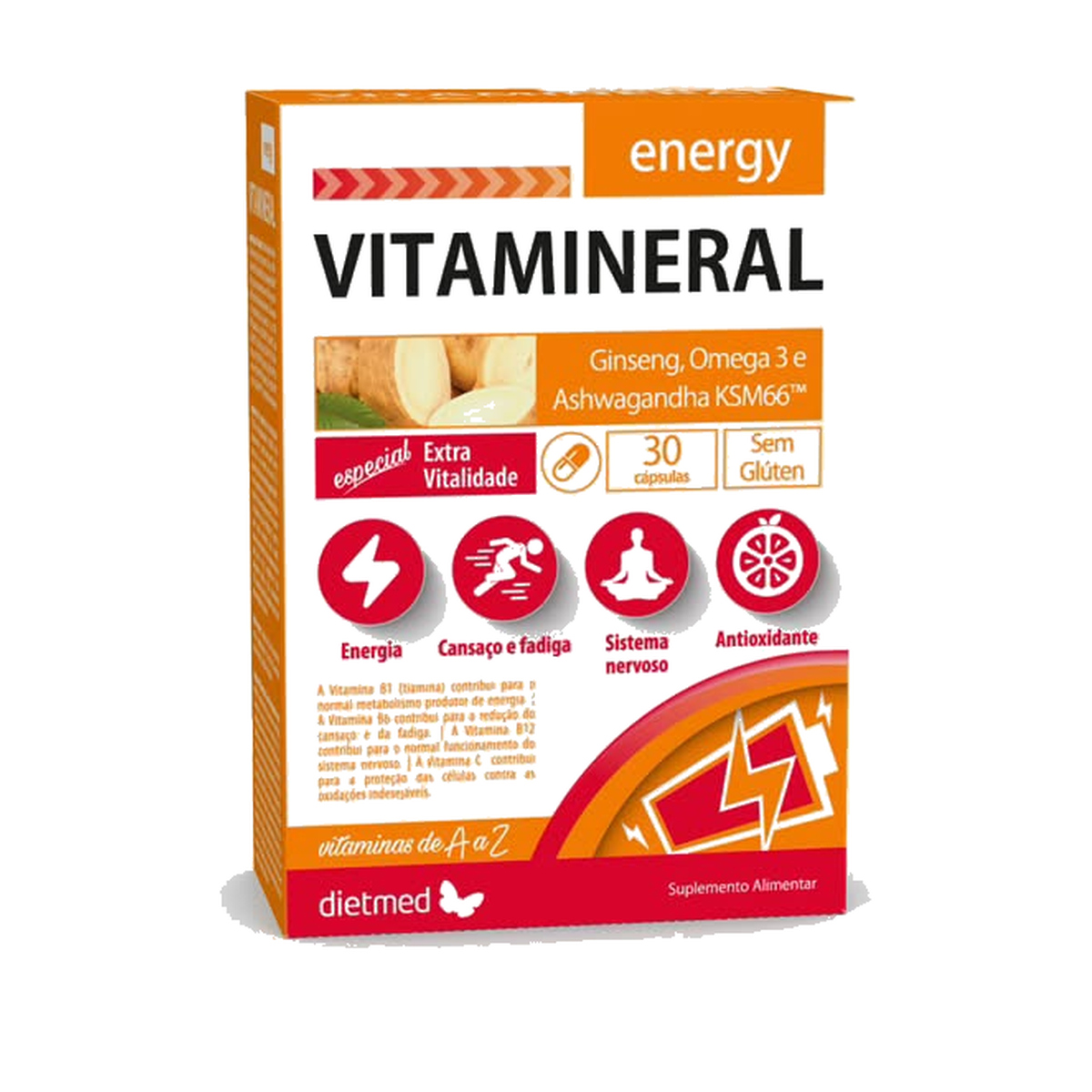 Vitamineral Energy, 30 cápsulas