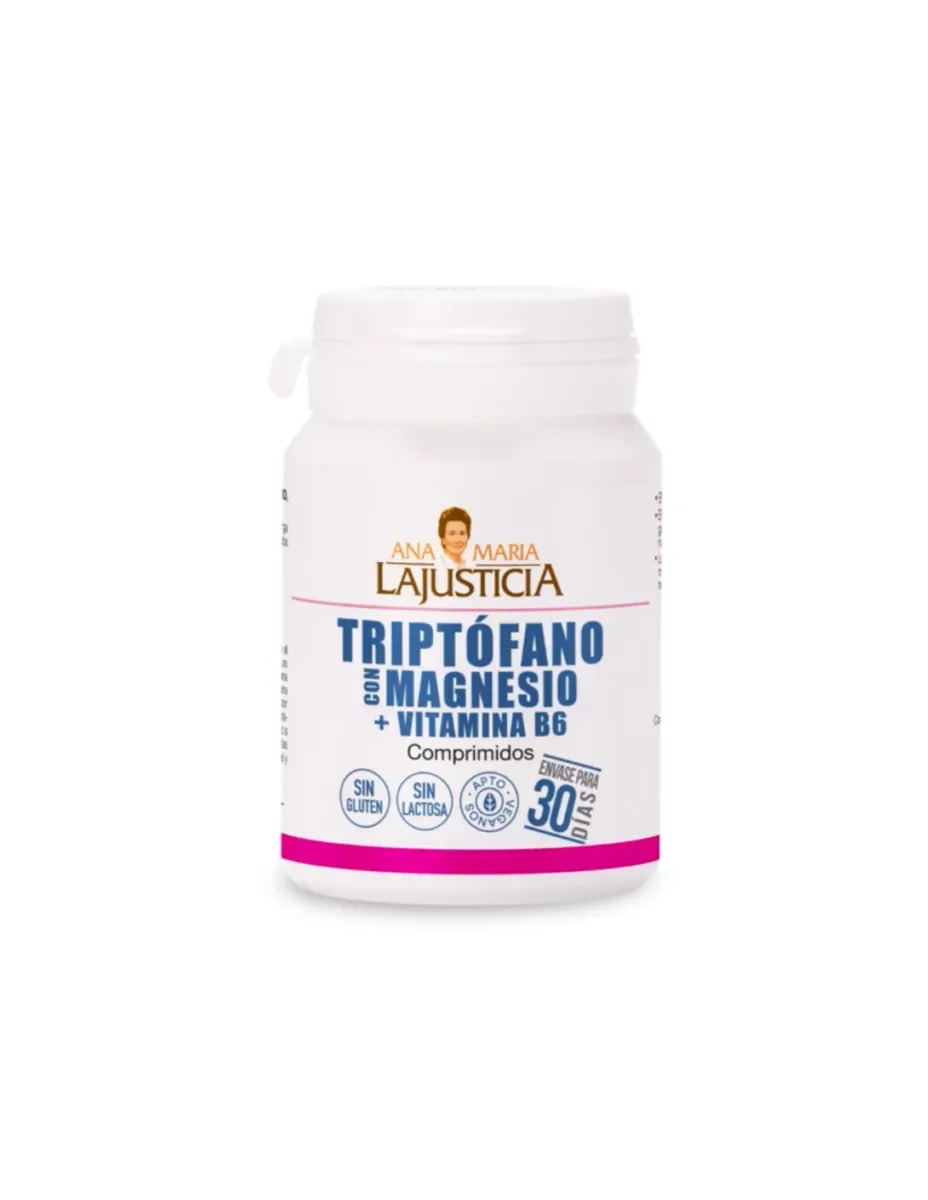 Triptófano con Magnesio + Vitamina B6, 60 comprimidos