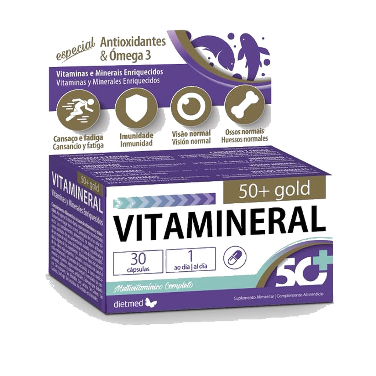 Vitamineral A-Z, 50+, 30 cápsulas