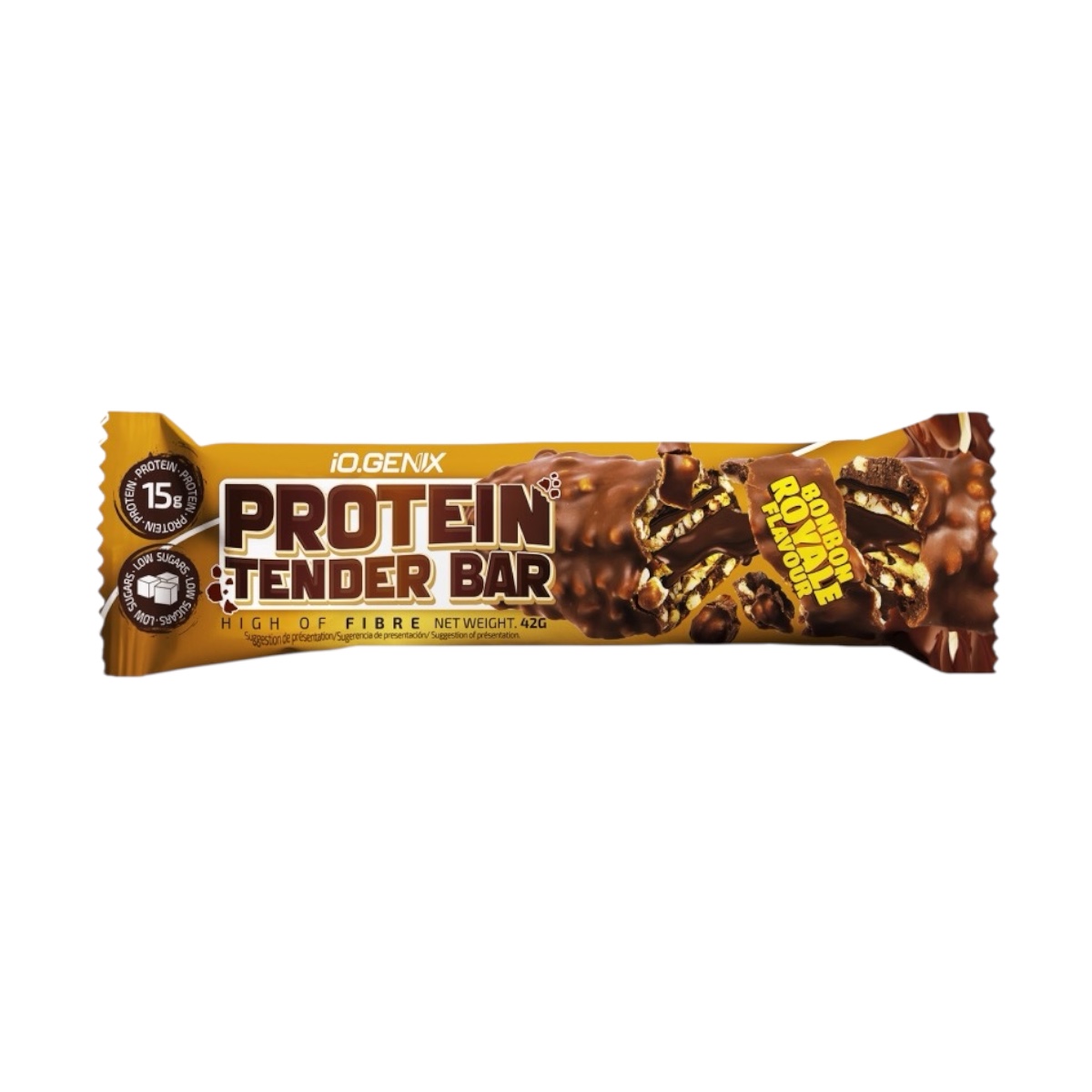 Barrita de Proteínas, sabor rocher, 42 gramos