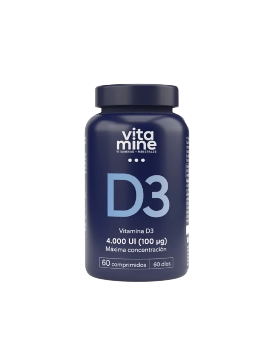 Vitamina D3, 4000 UI (100 mcg), 60 comprimidos, Vitamine