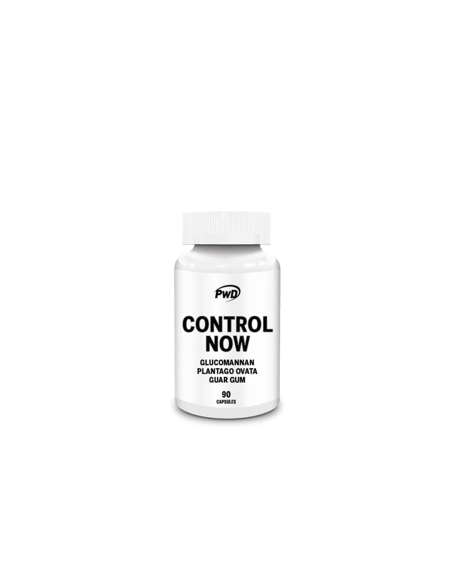 Control Now, Glucomanano, Plantago Ovata (psylium) y Goma Guar, con Azafrán, Triptófano y Picolinato de Cromo, 90 cápsulas