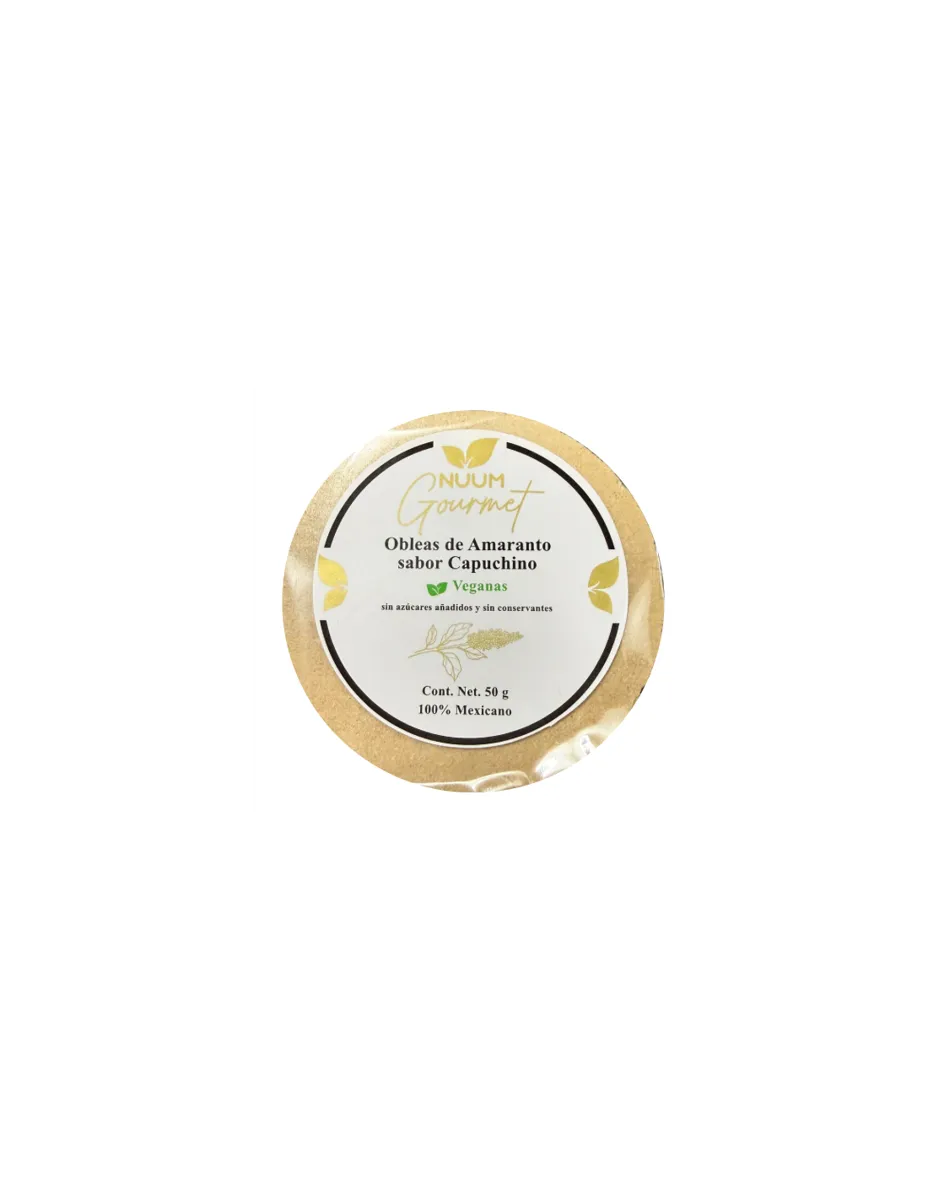 Obleas de amaranto, sabor Capuchino, 50 gramos