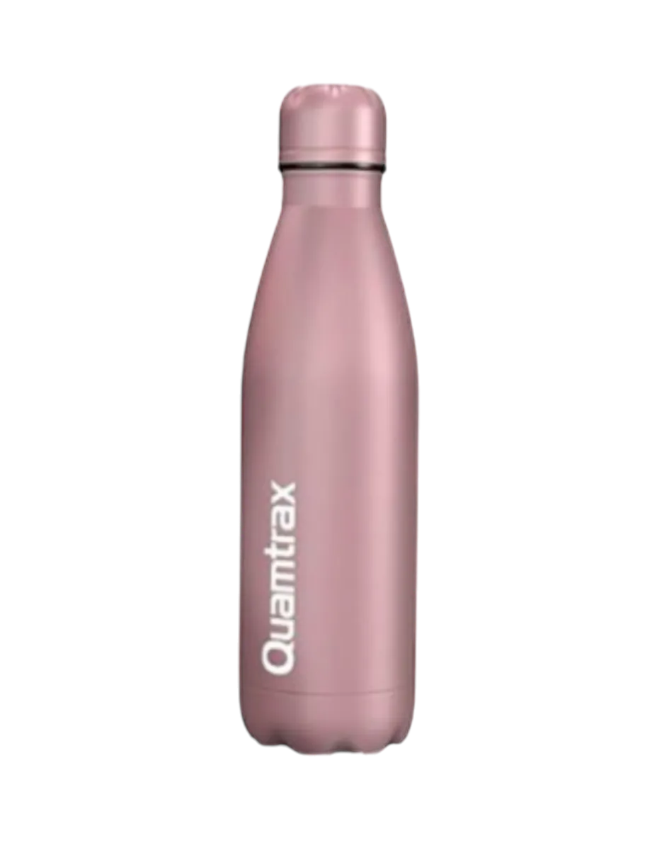 Botella de acero inoxidable, color rosa, 500ml