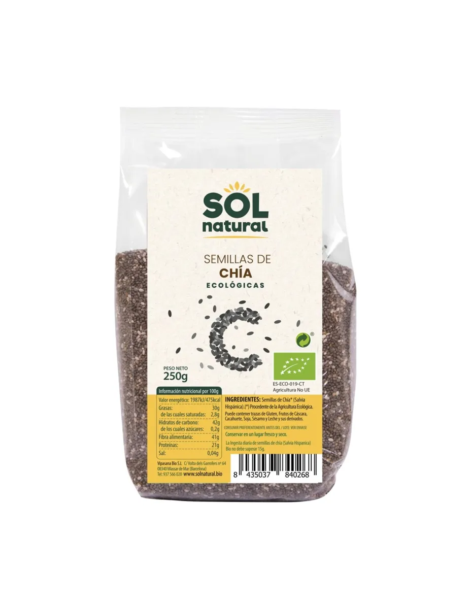 Semillas de chía, BIO, 250 gramos