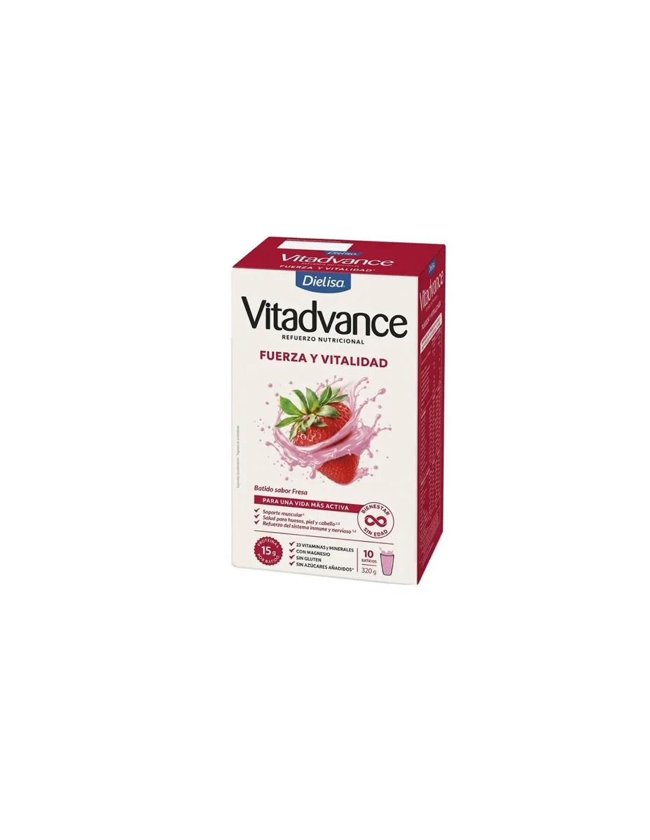 Batido Vitadvance, sabor fresa, 10 unidades
