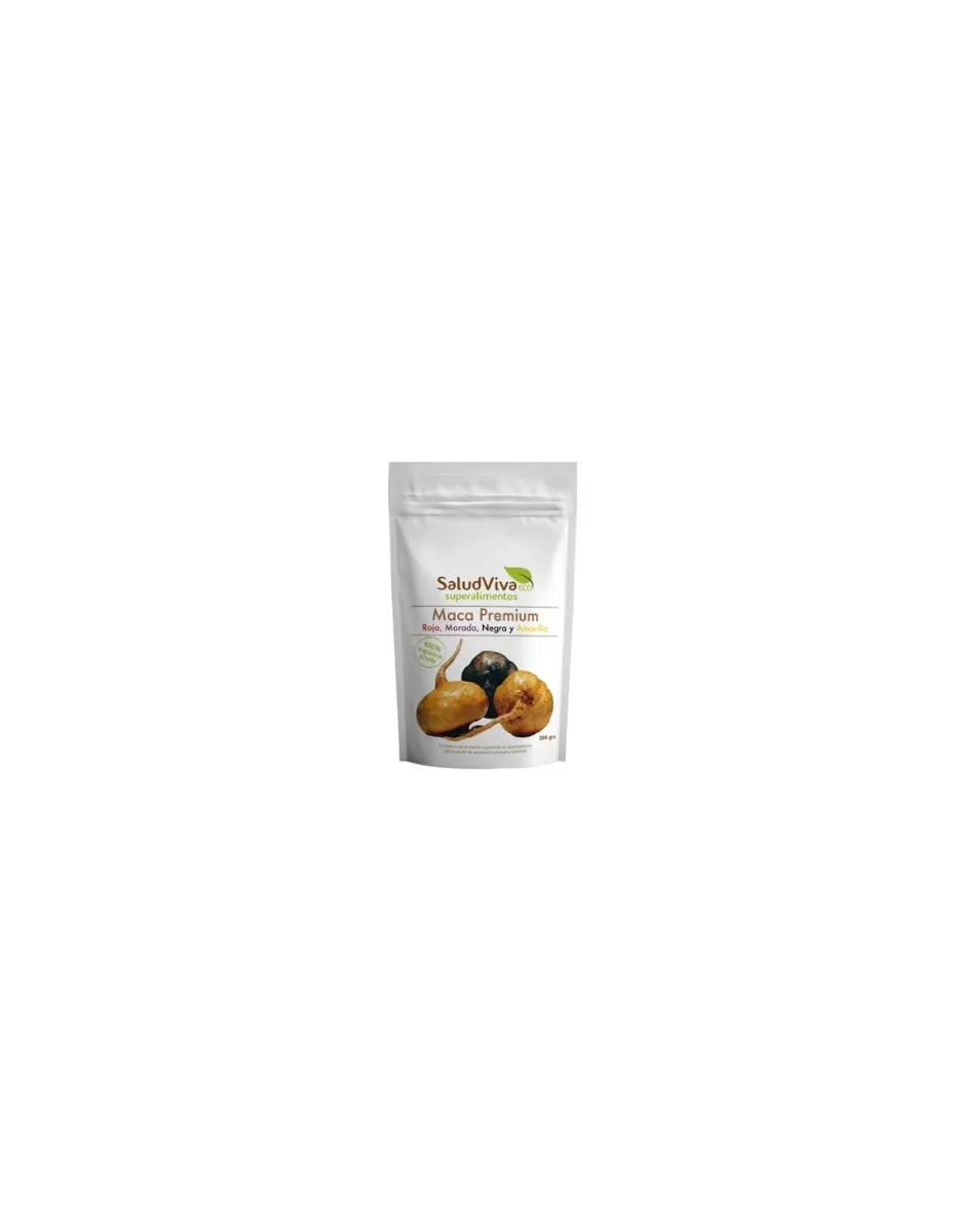Maca Premium,(roja, morada, negra y amarilla)en polvo, 200 gr