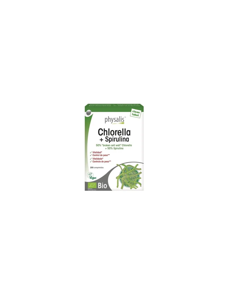 Chlorella y Espirulina Bio, 200 comprimidos