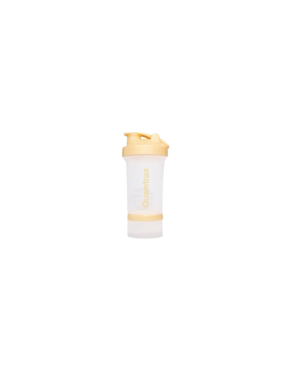 Shaker, color melocotón, 2 compartimentos 500ml