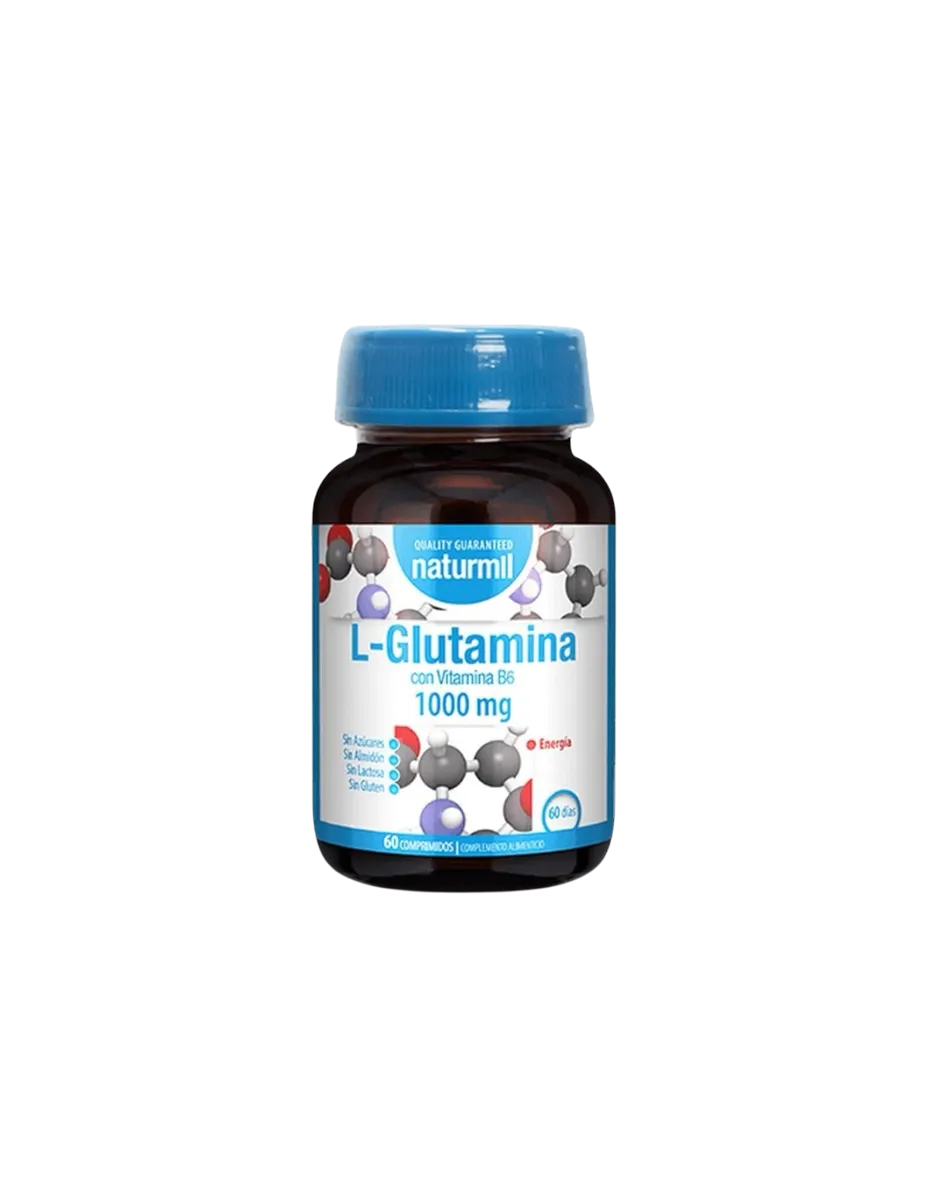 L - Glutamina, 500mg, con Vitamina B6, 60 cápsulas